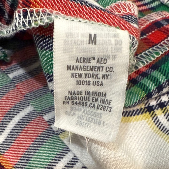 Aerie Pleated Mini Skirt in Red and Green - Picture 2 of 12